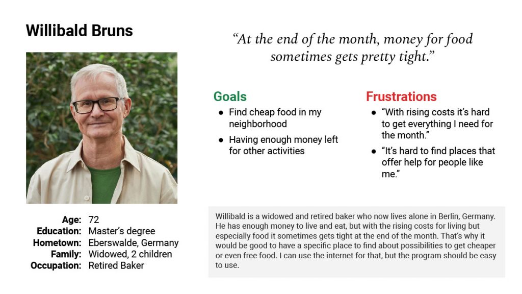 Personas 2 for Social good app