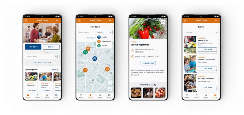 Social good app - Mockups