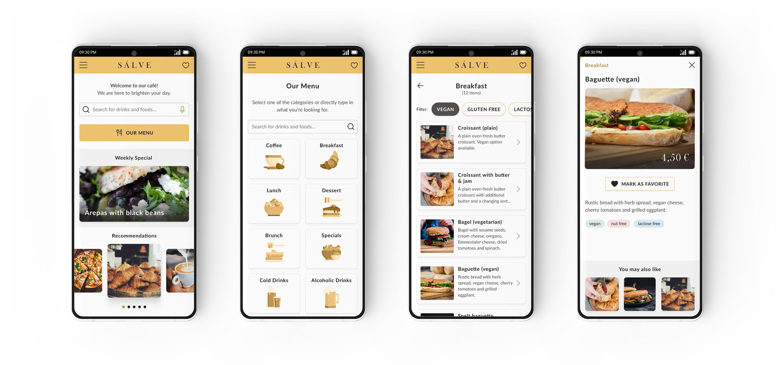 Food Menu App - Mockups